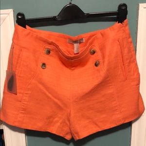 Forever21 Coral Shorts with Horn Buttons